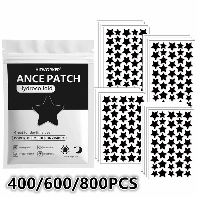 Hydrocolloid Acne Patch - แผ่นปิดสิวรูปดาว 400/600/800 ชิ้น แผ่นปิดสิวแบบไฮโดรคอลลอยด์กันน้ำ สำหรับปกปิดจุดด่างดำและรักษาสิว