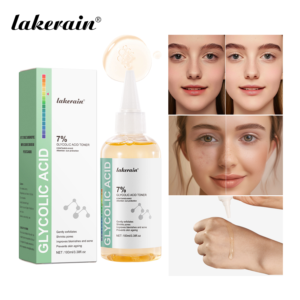 Lactic Acid Toner - กรดไกลโคลิก7% สารละลายปรับสีผิวธรรมดาที่กำจัดสิวครีมบำรุงผิวริ้วรอยบำรุงผิวหน้าเรืองแสงกรดไกลโคลิก