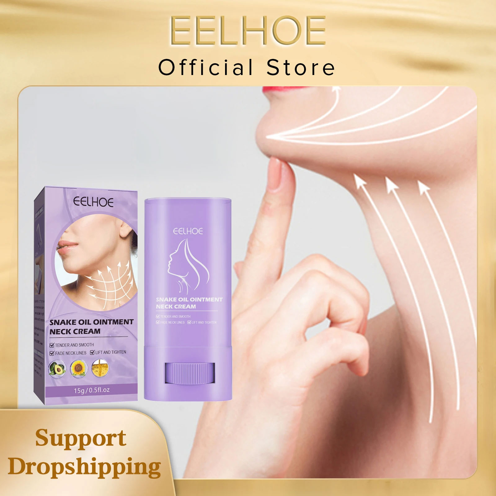 Peptide Neck Cream - EELHOE คอกระชับครีมกระชับ Brightening คอผิวต่อต้านริ้วรอย Repair Fine