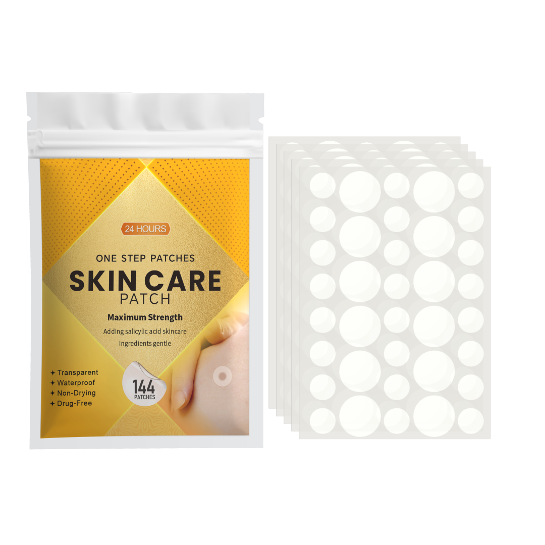 Skincare Moisturizer - แผ่นปิดสิวแบบใส 144 ชิ้น แผ่นไฮโดรคอลลอยด์สำหรับดูแลผิว ปิดรอยสิว สำหรับใช้ทุกวัน