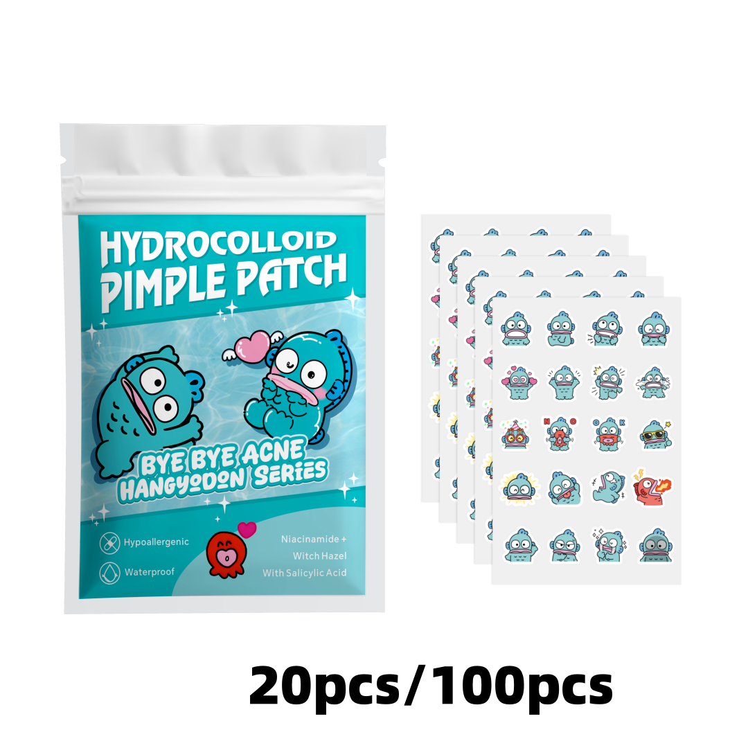 Hydrocolloid Acne Patch - 20/100 ชิ้น แผ่นแปะสิวเฮลโลคิตตี้, แผ่นแปะสิวบนใบหน้า, แผ่นแปะกำจัดสิวแบบไฮโดรเจล, คอนซีลเลอร์