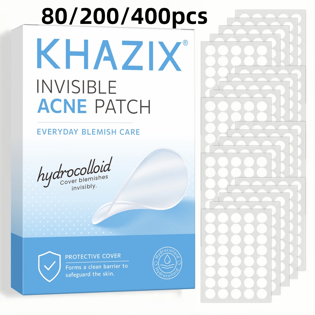 Hydrocolloid Acne Patch - แผ่นแปะสิวไฮโดรคอลลอยด์ 80/200/400 ชิ้น, สติ๊กเกอร์ไฮโดรคอลลอยด์สำหรับปิดสิว, ปกปิดสิวและรอยตำหนิ, ใช้ได้ตอนกลางคืน