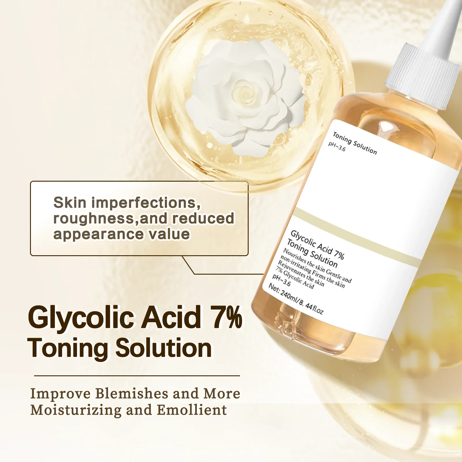 Lactic Acid Toner - กรดไกลโคลิก 7% โทนเนอร์ผลัดเซลล์ผิวหน้า ลดสิวและจุดด่างดำ ผิวกระจ่างใส ไนอะซินาไมด์