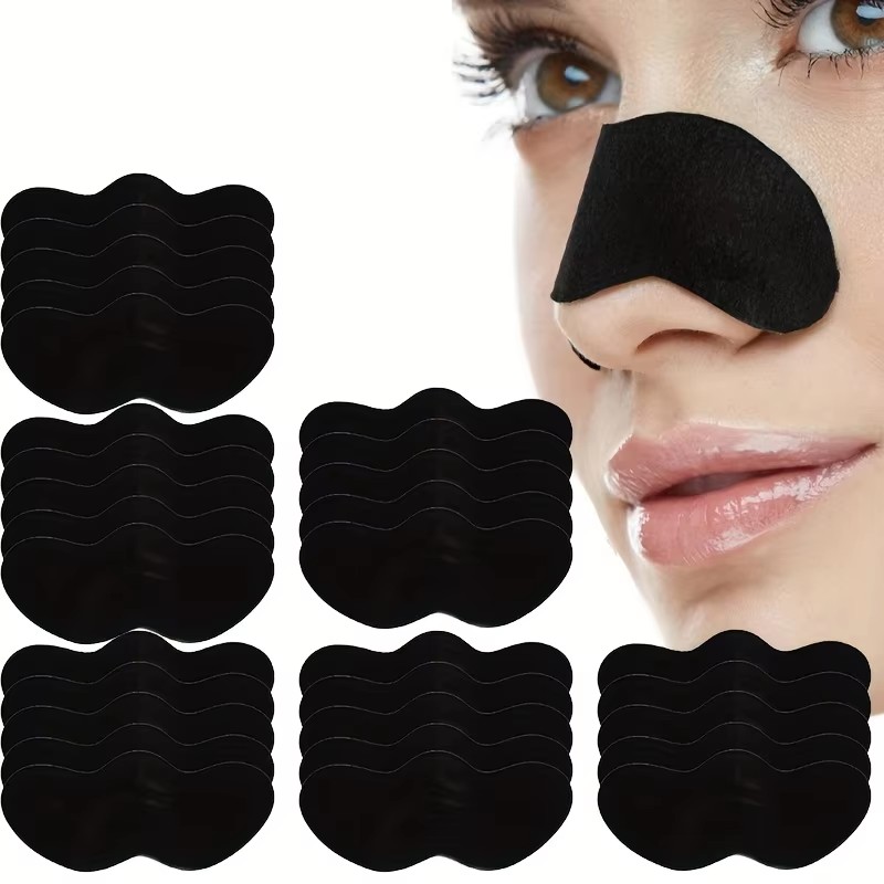 Charcoal Pore Strip - แผ่นมาส์กกำจัดสิวเสี้ยน 10/150 ชิ้น แผ่นปิดจมูก ช่วยทำความสะอาดรูขุมขน กำจัดสิวหัวดำ