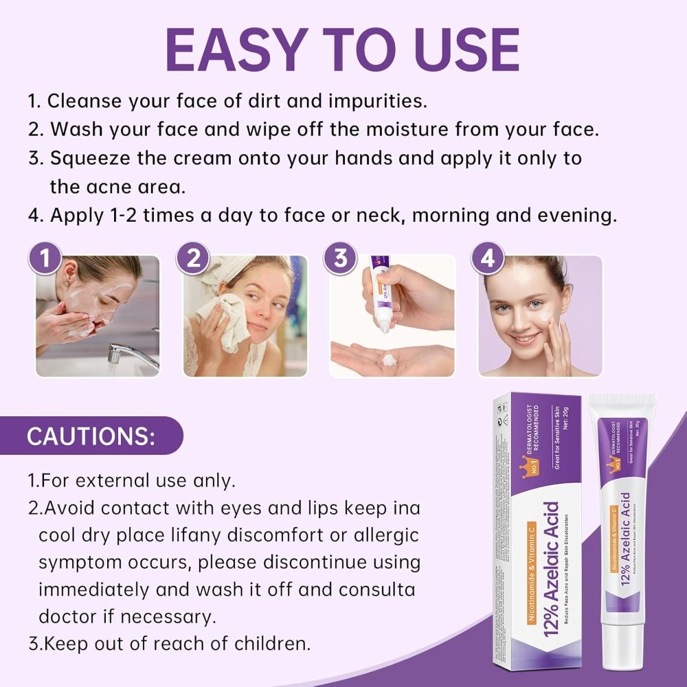 เซรั่มกรดอะซีเลอิก 12% 20% ครี - Azelaic Acid Serum บทวิจารณ์และราคา