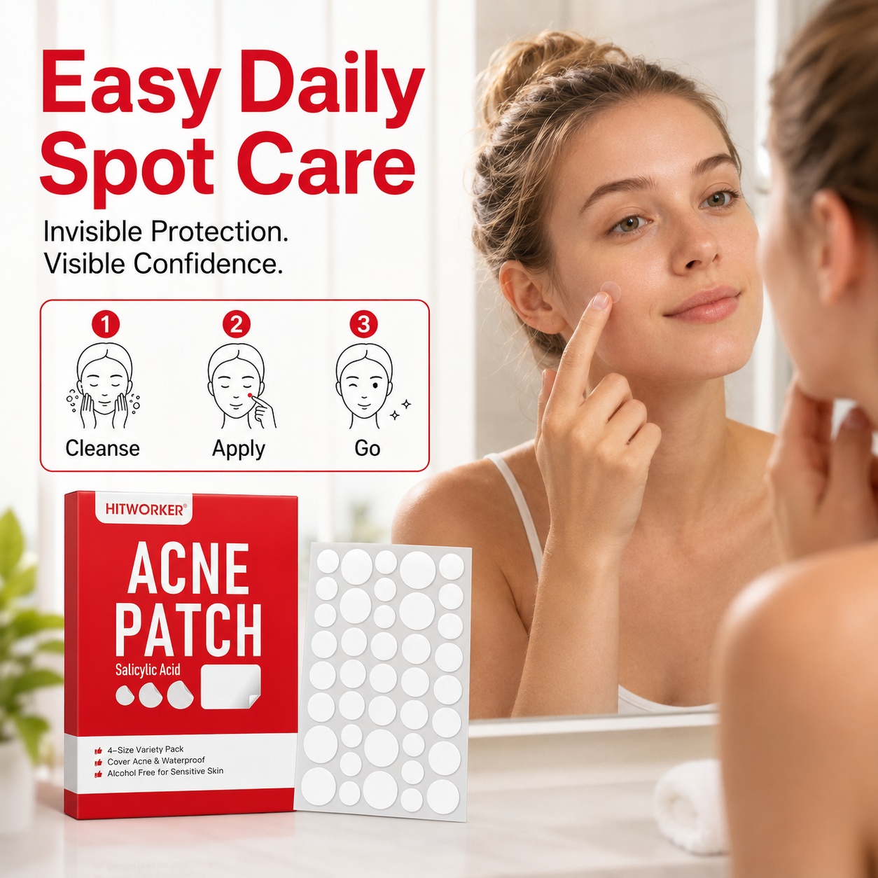 แผ่นแปะสิวไฮโดรคอลลอยด์, 510 ช - Hydrocolloid Acne Patch บทวิจารณ์และราคา