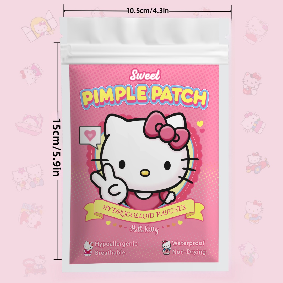 แผ่นแปะสิวเฮลโล คิตตี้ 48/120  - Hydrocolloid Acne Patch บทวิจารณ์และราคา