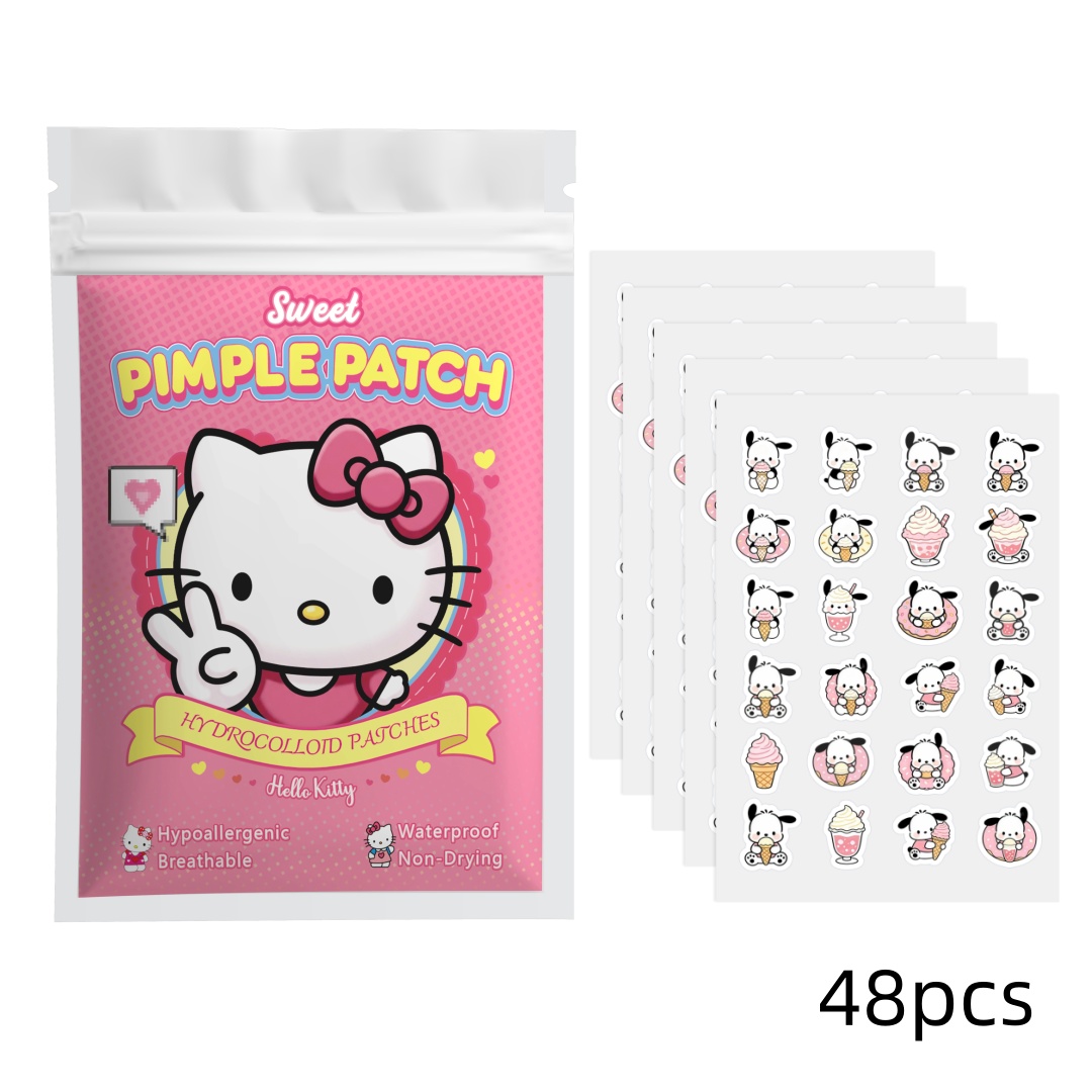 แผ่นแปะสิวเฮลโล คิตตี้ 48/120  - Hydrocolloid Acne Patch บทวิจารณ์และราคา