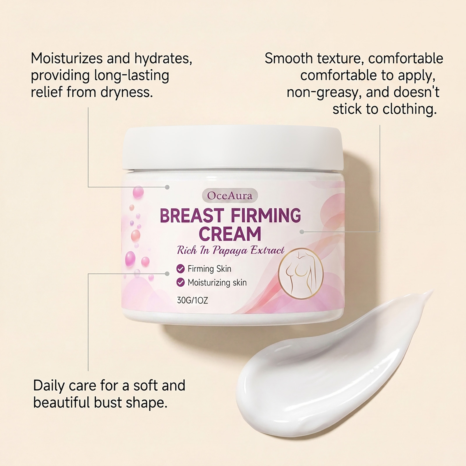 ครีมบำรุงหน้าอกสารสกัดมะละกอ ช - Skincare Moisturizer บทวิจารณ์และราคา
