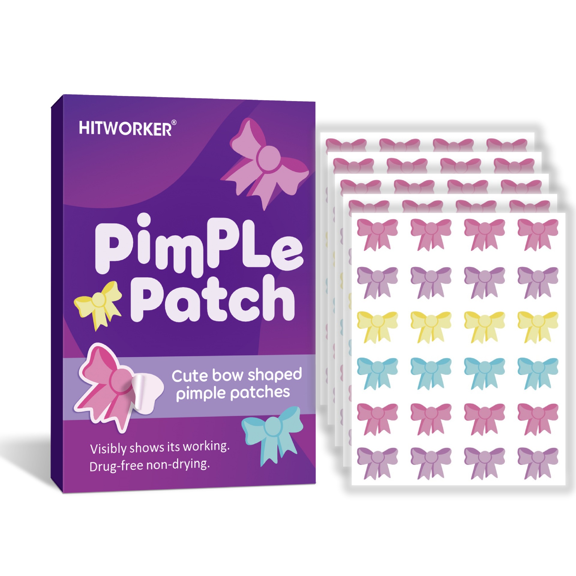 แผ่นแปะสิวรูปโบว์ 120 ชิ้น, สต - Hydrocolloid Acne Patch บทวิจารณ์และราคา