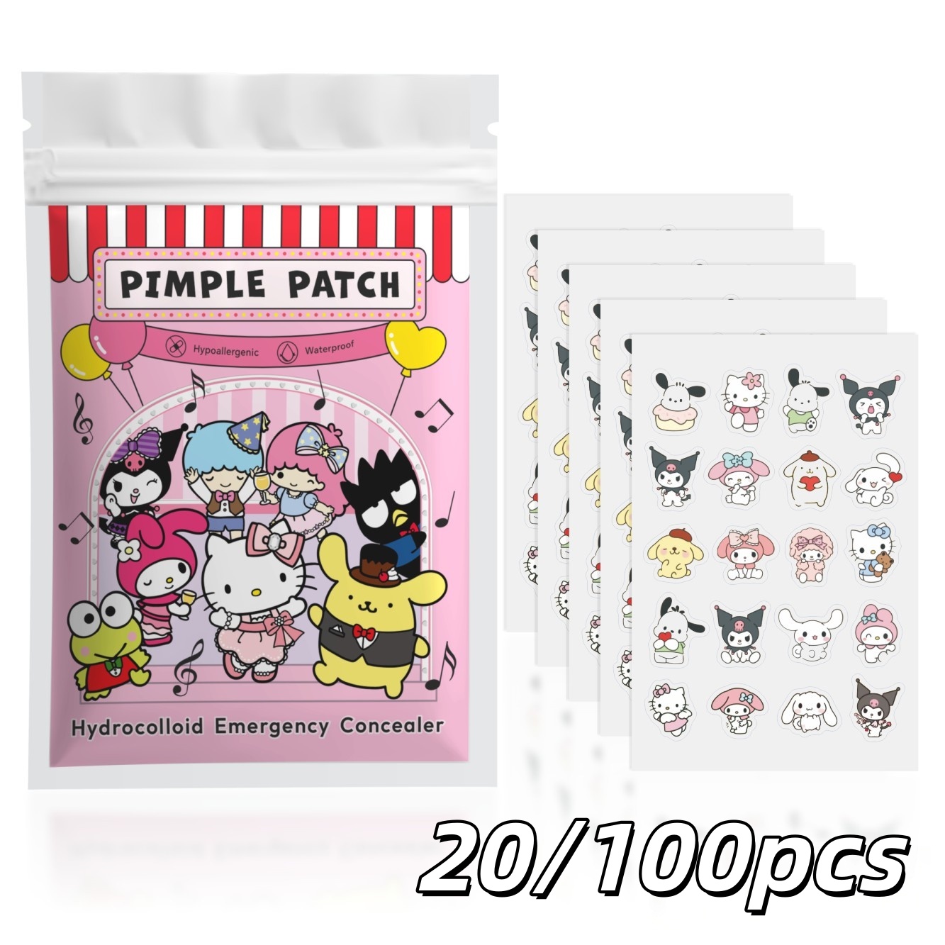 20/100 ชิ้นชุดแปะสิวไฮโดรคอลลอ - Hydrocolloid Acne Patch บทวิจารณ์และราคา