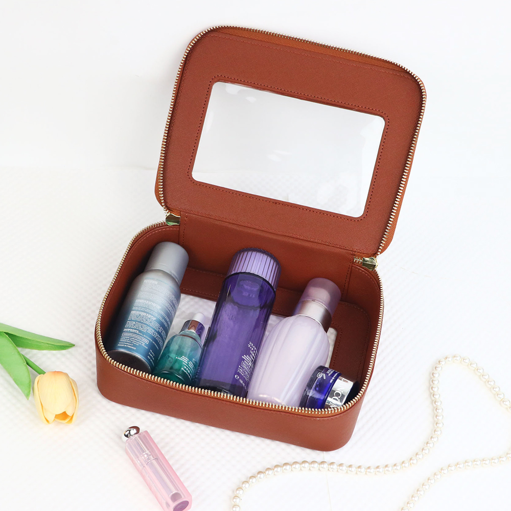 กระเป๋าเครื่องสำอางหนังแบบกำหน - Skincare B Erl บทวิจารณ์และราคา